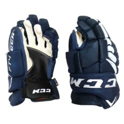 CCM Jetspeed FT4 Junior Hockey Gloves -Ccm ccm gloves ccm jetspeed ft4 junior hockey gloves navy white 10 29576729460802