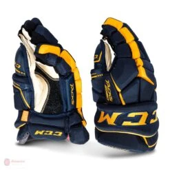 CCM Tacks 9080 Junior Hockey Gloves -Ccm ccm gloves ccm tacks 9080 junior hockey gloves navy gold 12 28743810220098